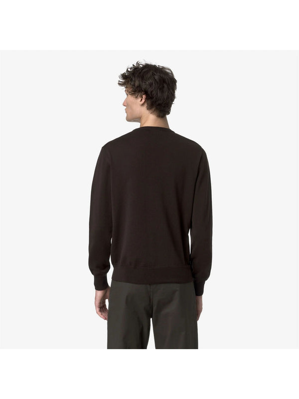 K-Way Maglia Uomo Sebastien Merino Black Coffee in Lana Merino K2142EW-260