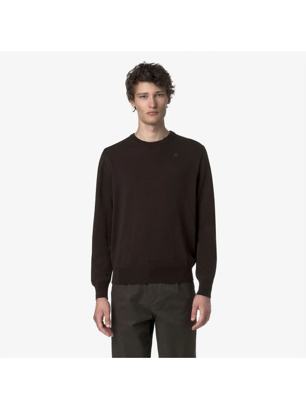 K-Way Maglia Uomo Sebastien Merino Black Coffee in Lana Merino K2142EW-260