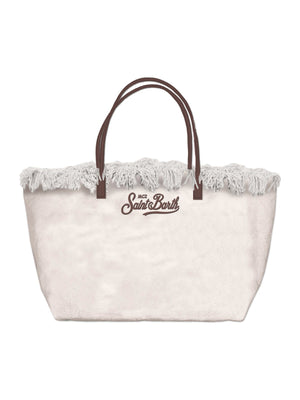 Mc2 Saint Barth Shoulder Bag City Bag Mid Fringe Canvas 1018 Emb - Cbmf001