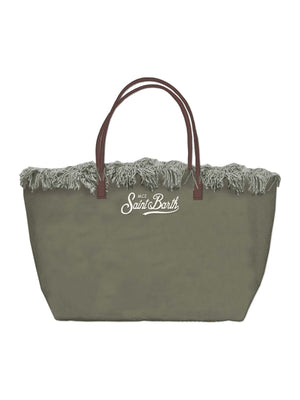 Mc2 Saint Barth Shoulder Bag City Bag Mid Fringe Canvas 52 Emb - Cbmf001