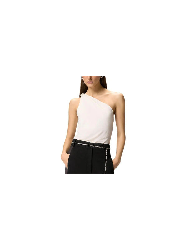 Pinko Top Monospalla Donna Bianco Biancaneve KRISTEL in Jersey Crepe Pesante 106544A37V-Z05