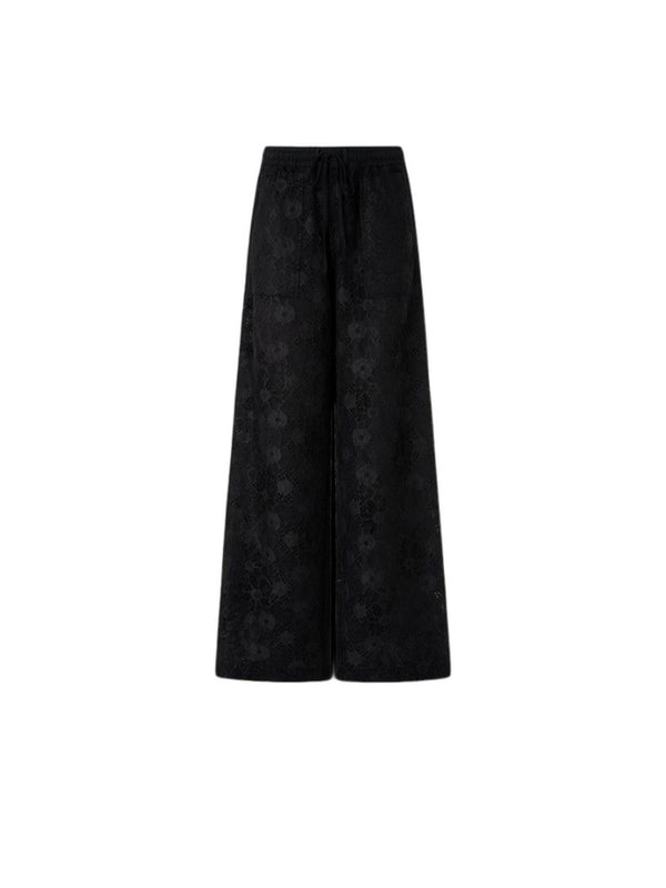 Pinko LAURIE PANTALONE PIZZO REBRODE NERO LIMOUSINE 106662A381-Z99