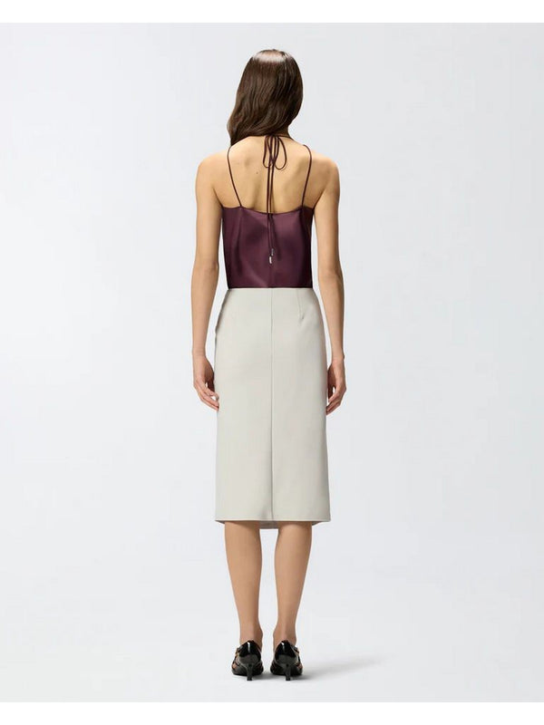 Pinko Top Donna Carota in Satin Bordeaux R57 106621A1Y5
