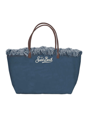 Mc2 Saint Barth Shoulder Bag City Bag Mid Fringe Canvas 61 Emb - Cbmf001