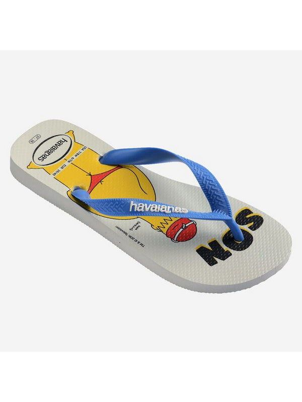 Havaianas Infradito Uomo Simpsons White/Blue in Gomma Antiscivolo 4137889-00093