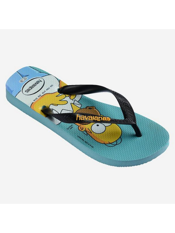 Havaianas Infradito Uomo Simpsons Tradicional Blue/Black in Gomma Antiscivolo 4137889-02968