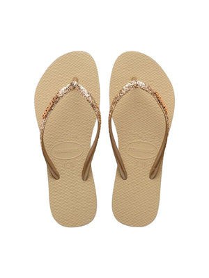 Havaianas Infradito Donna Slim Glitter II Sand Grey con Fascette Glitter 4146975-00154