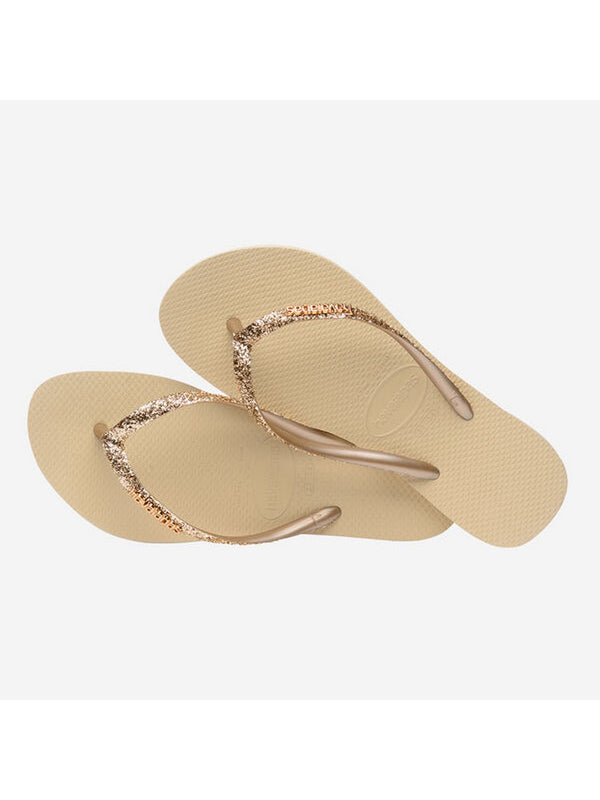 Havaianas Infradito Donna Slim Glitter II Sand Grey con Fascette Glitter 4146975-00154