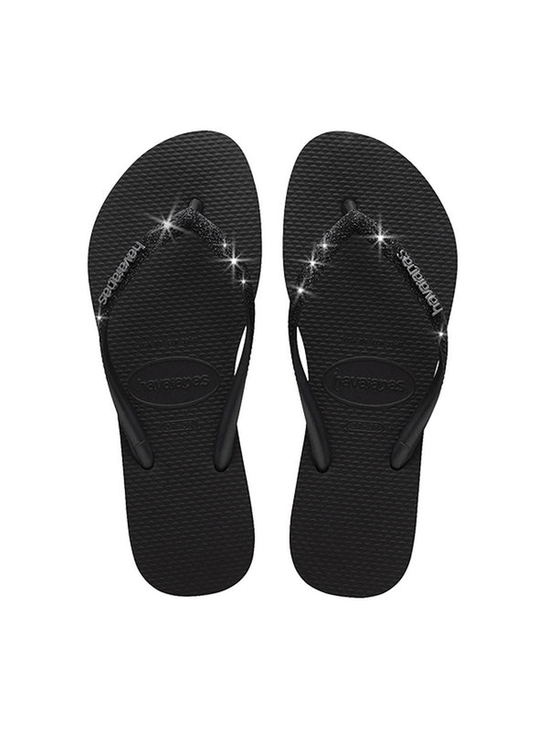 Havaianas Infradito Donna Slim Glitter II Nero con Fascette Glitter 4146975-01069