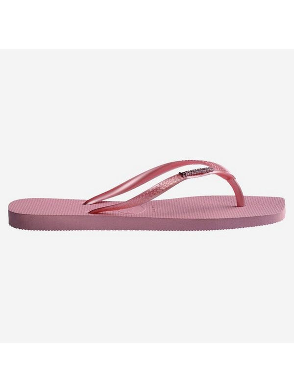 Havaianas Infradito Donna Square Logo Metallic Rose Chiffon con Punta Squadrata 4148257-01105
