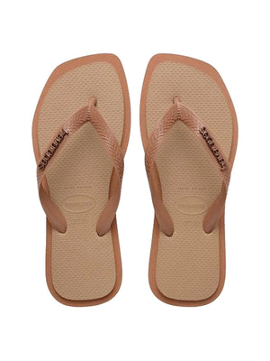 Havaianas Infradito Donna Top Square Fusion Dusty Blue in Gomma con Punta Squadrata 4149944-04258