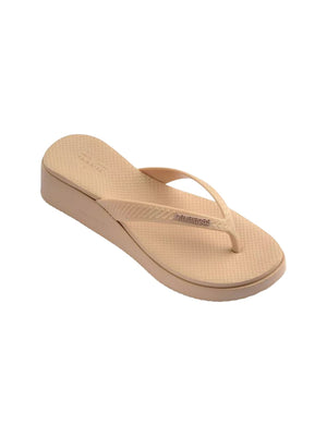 Havaianas Infradito Donna High Platform Golden Platform in Gomma 4150150-00570