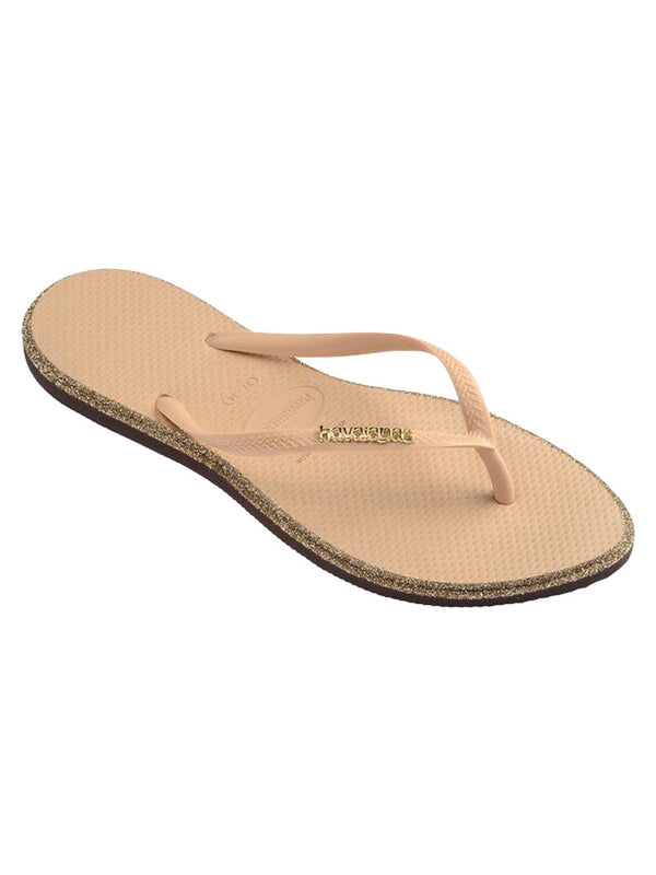Havaianas Infradito Donna Slim Point Dark Brown/Golden in Gomma con Punta Affusolata 4150157-01859