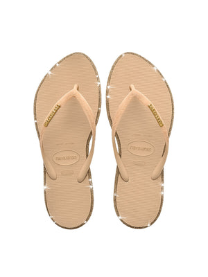 Havaianas Infradito Donna Slim Point Dark Brown/Golden in Gomma con Punta Affusolata 4150157-01859