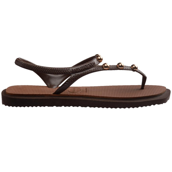 Havaianas Sandali Donna Flash Fusion Coffee Rust con Borchie 4150244-07909
