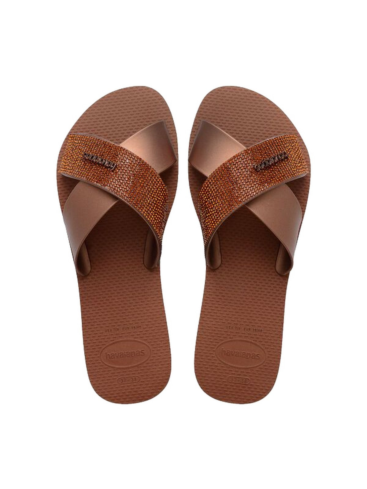 Havaianas Sandali Donna Aqua Glow Ruggine con Cristalli 4150265-01976