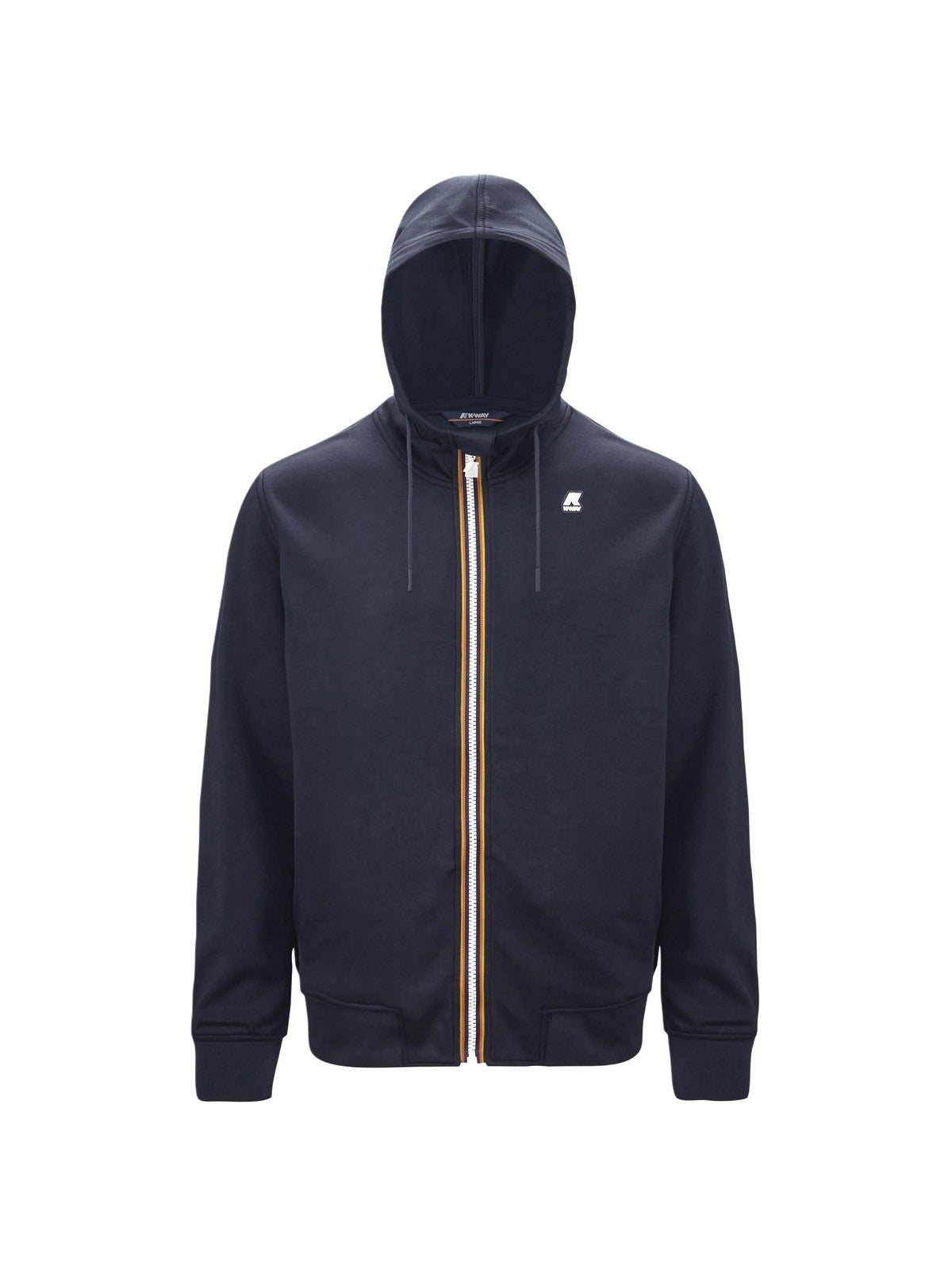 K-Way Felpa Uomo Rainer Spacer Nera Black Pure con Cappuccio K2141DW-USY