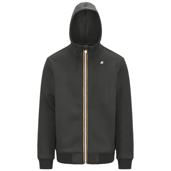 K-Way Felpa Uomo Rainer Spacer Verde Green Blackish con Cappuccio K2141DW-WMR
