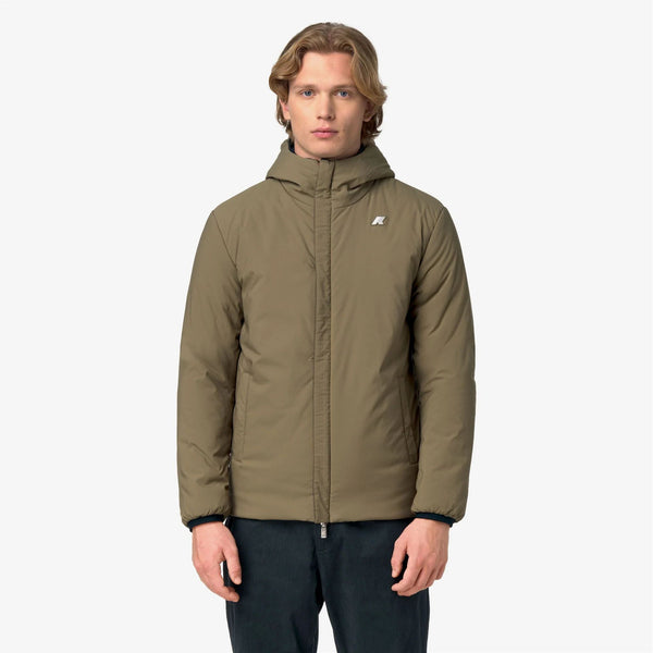 K-way Giubbotto Uomo JACK ST WARM DOUBLE Blue DepTH - Green A K6128VW-D0C