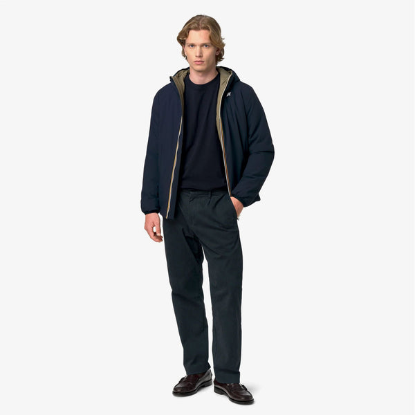 K-way Giubbotto Uomo JACK ST WARM DOUBLE Blue DepTH - Green A K6128VW-D0C