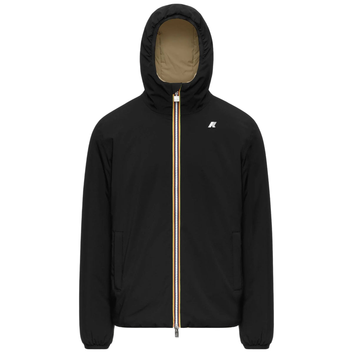K-Way Giubbotto Reversibile Uomo JACK ST WARM DOUBLE Nero Black Pure / Beige K6128VW-DBN