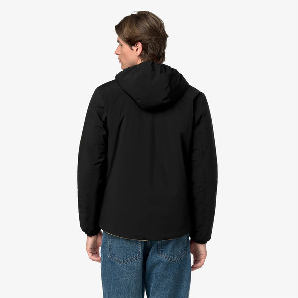 K-Way Giubbotto Reversibile Uomo JACK ST WARM DOUBLE Nero Black Pure / Beige K6128VW-DBN