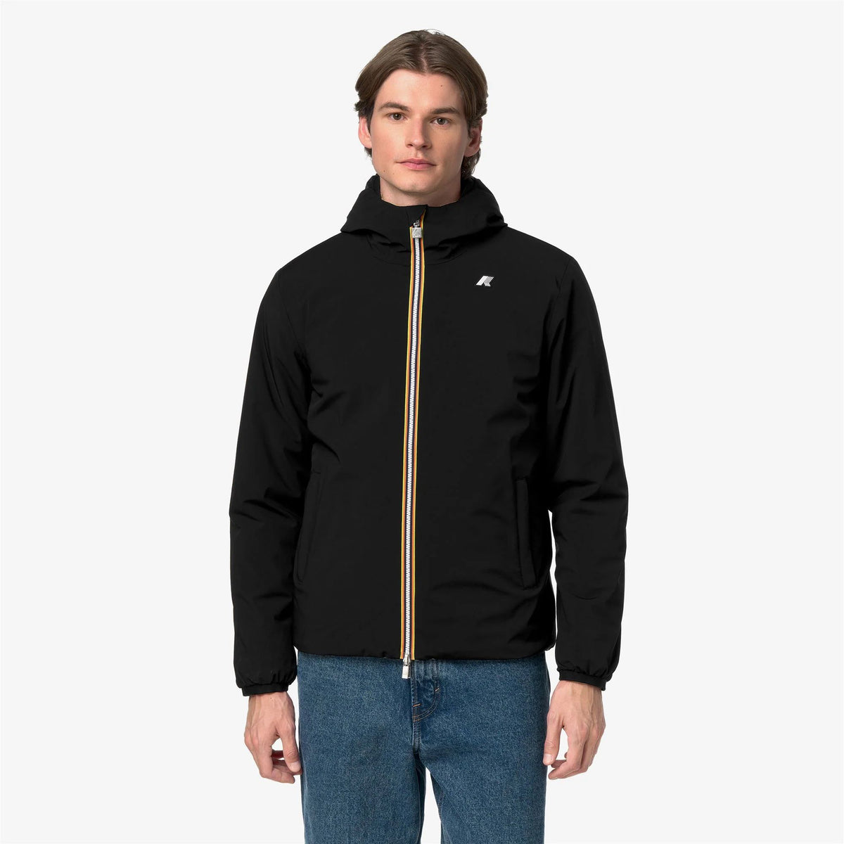 K-Way Giubbotto Reversibile Uomo JACK ST WARM DOUBLE Nero Black Pure / Beige K6128VW-DBN
