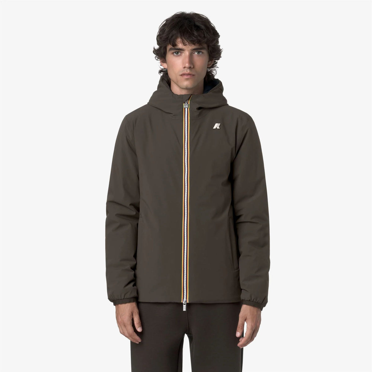 K-way Giubbotto Uomo JACK ST WARM DOUBLE Black Olive - GREEN K6128VW-DDQ