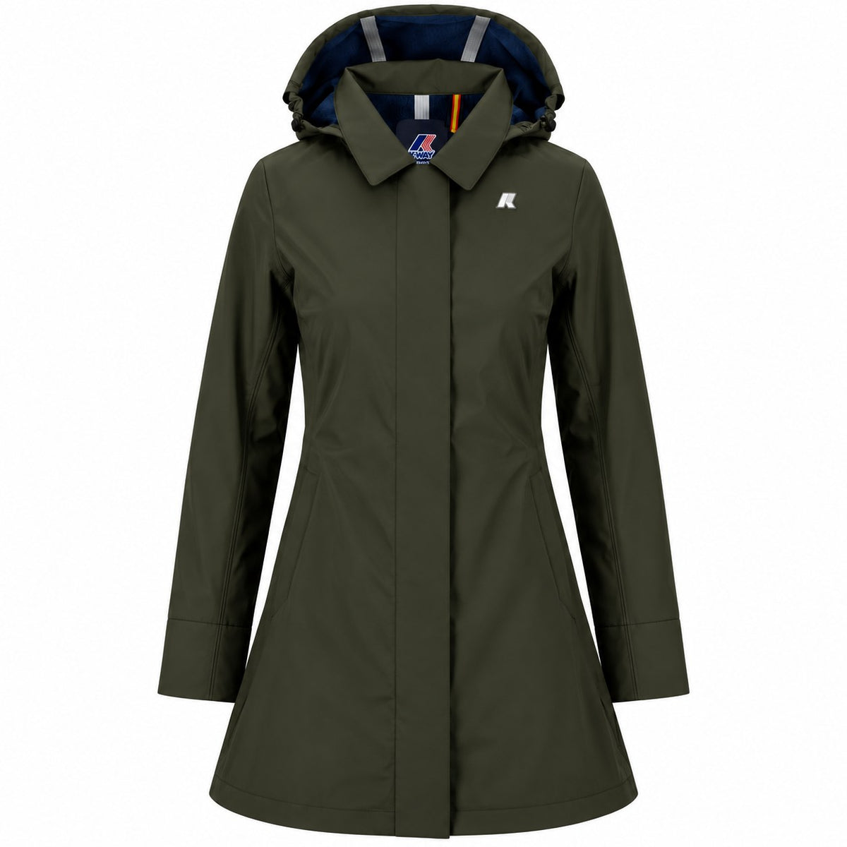 K-Way Giubbotto Donna Mathy Bonded Black Olive-Blue Depth K2148BW-B3A