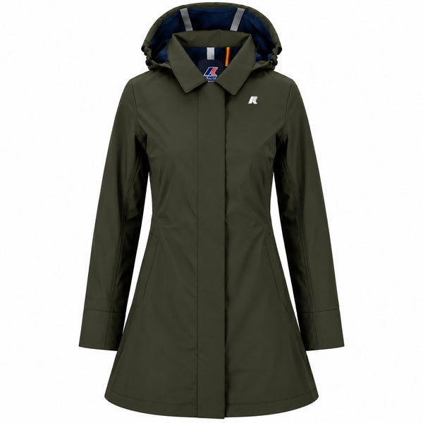 K-Way Giubbotto Donna Mathy Bonded Black Olive-Blue Depth K2148BW-B3A