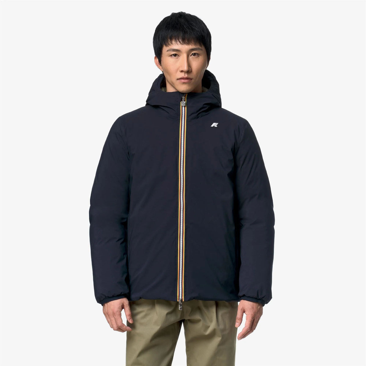 K-Way Giubbotto Uomo Jack ST Thermo Double Reversibile Blu Blue Depth - Verde Green A K8127WW-D0C