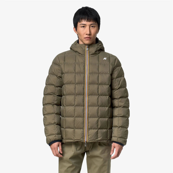 K-Way Giubbotto Uomo Jack ST Thermo Double Reversibile Blu Blue Depth - Verde Green A K8127WW-D0C