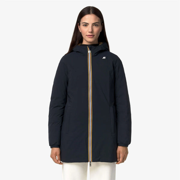 K-Way Giubbotto Donna Denise ST Thermo Double Reversibile Blu Blue Depth e Beige K K8134CW-D0V