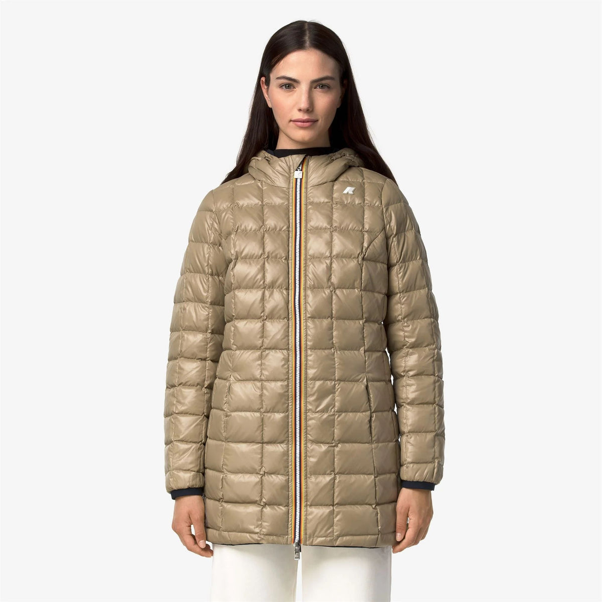 K-Way Giubbotto Donna Denise ST Thermo Double Reversibile Blu Blue Depth e Beige K K8134CW-D0V
