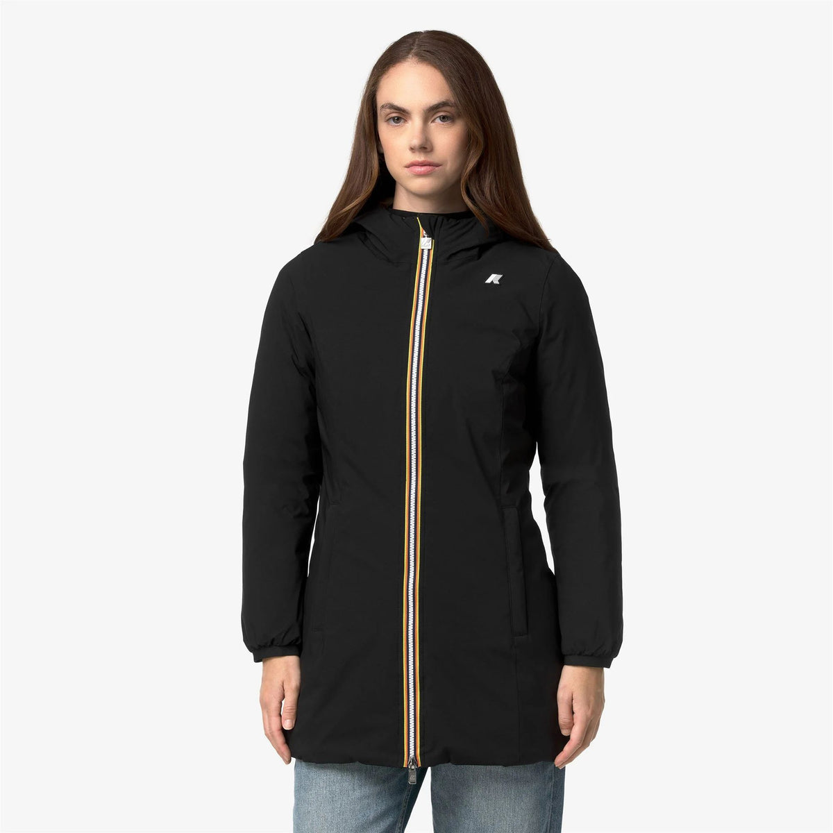 K-Way Giubbotto Donna Denise ST Thermo Double Reversibile Nero Black Pure e Verde Green A K8134CW-DBZ