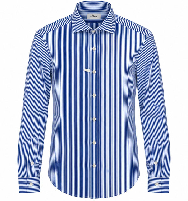 Alea | Camicia Uomo a Righe Blu e Bianche in 100% Cotone | New Tailor Fit | 6001-109