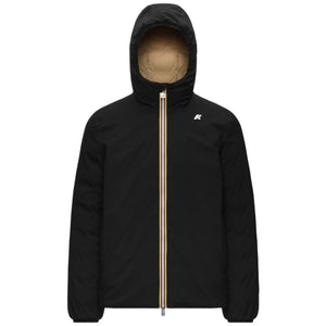 K-Way Giubbotto Uomo Jack ST Thermo Double Reversibile Nero Black Pure e Beige Khaki K8127WW-DBN