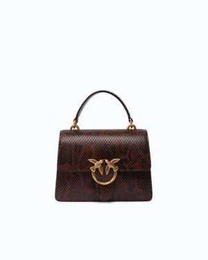Pinko Love One Top Handle Mini Borsa Donna Roccia/Marrone Antique Gold 100071A3E5-M16Q