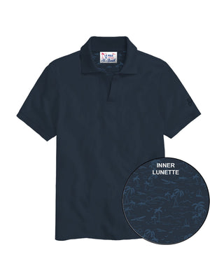 Mc2 Saint Barth Jersey Stretch Piquet Polo Charles Piquet 61 Blue Navy - Chs0001