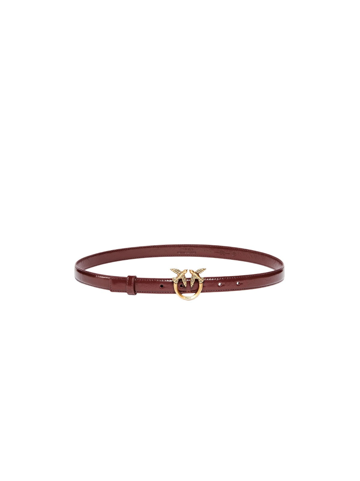 Pinko Cintura Donna Love Berry Rosso Scuro in Pelle 100143A2JC-L88Q