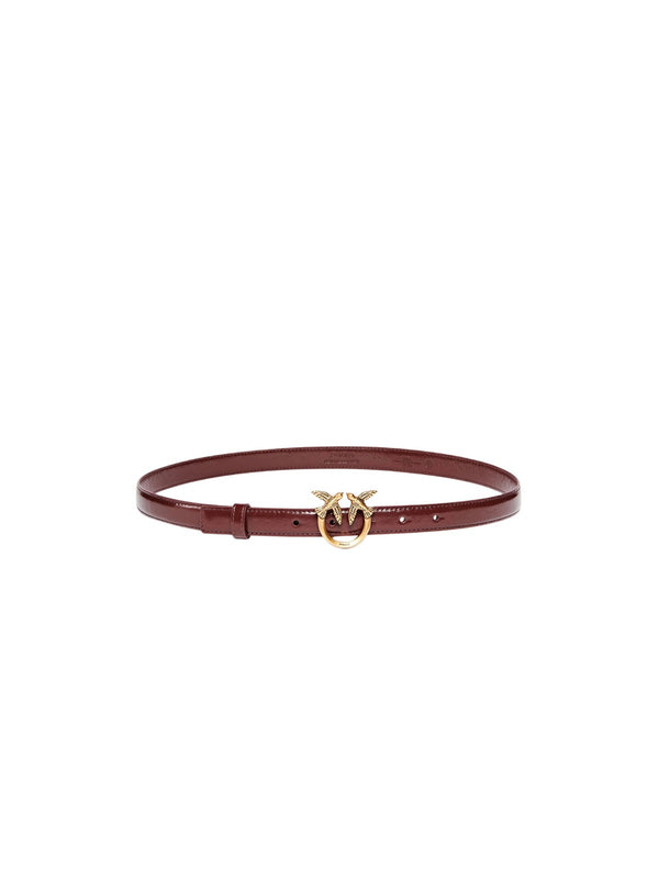 Pinko Cintura Donna Love Berry Rosso Scuro in Pelle 100143A2JC-L88Q