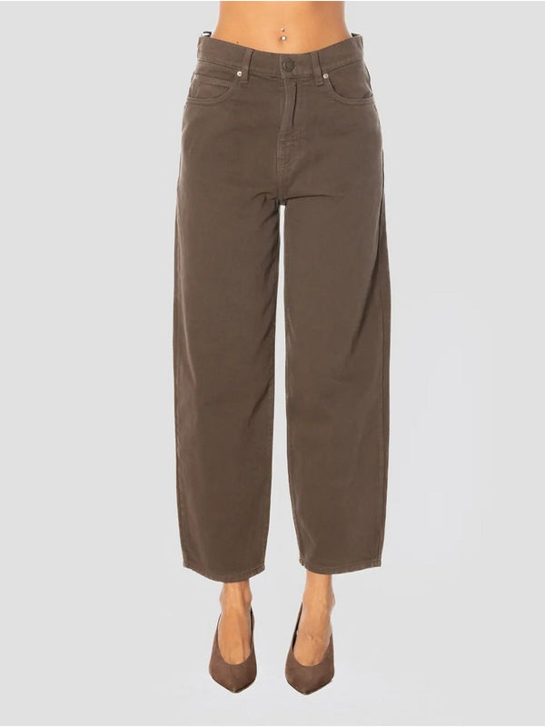 Pinko Jeans Donna Estelle Egg Barrel Marrone Testa Moro 103857A3KU-L72