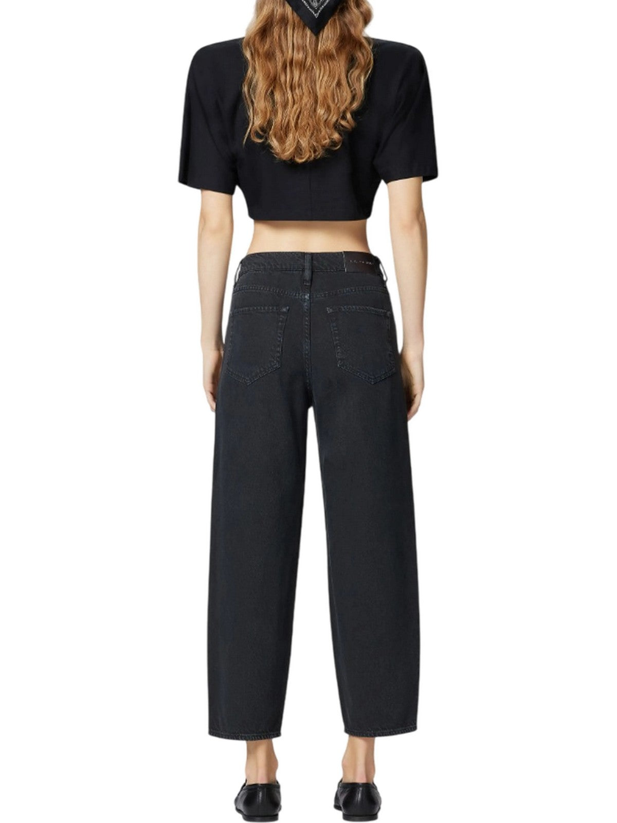 Pinko Jeans Donna Estelle Egg Barrel Nero Limousine 103857A3KU-Z99