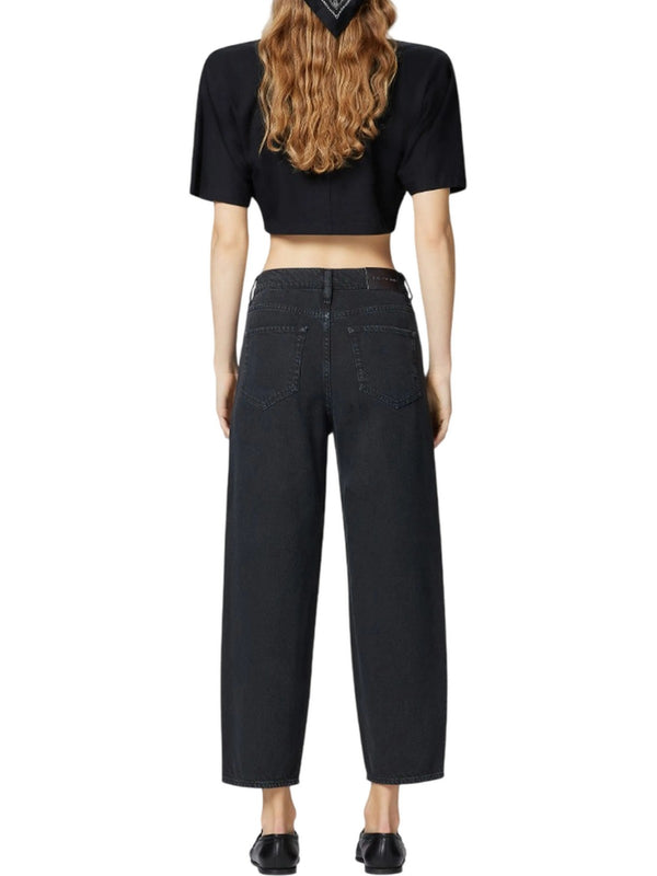 Pinko Jeans Donna Estelle Egg Barrel Nero Limousine 103857A3KU-Z99