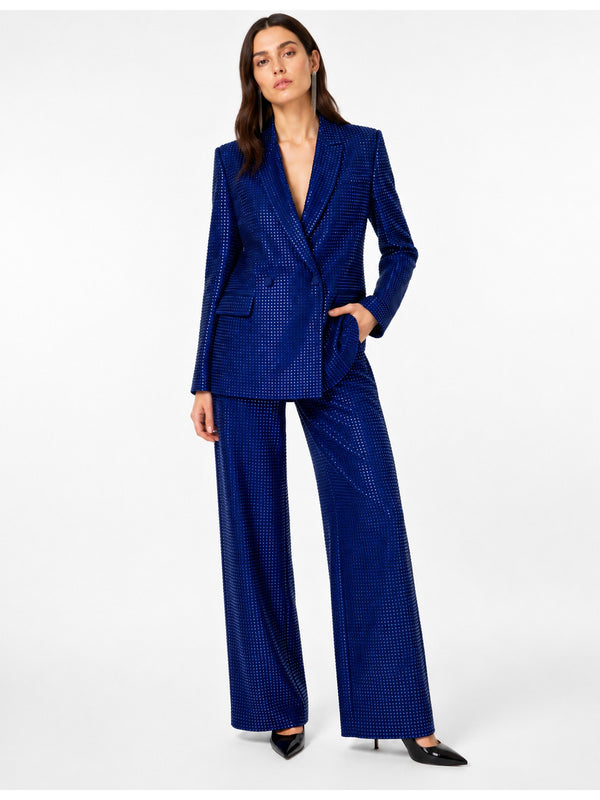 Pinko Giacca Donna Deledda Doppiopetto Full Strass Blu Iride 104456A3M0-G56