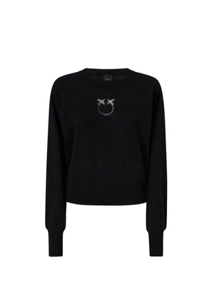Pinko Maglia Donna Lanzarote Love Birds Nero Limousine 105417A18M-Z99
