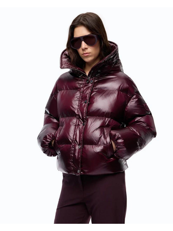 Pinko Piumino Donna Impasto con Cappuccio Bordeaux 105656A3FI-RR7