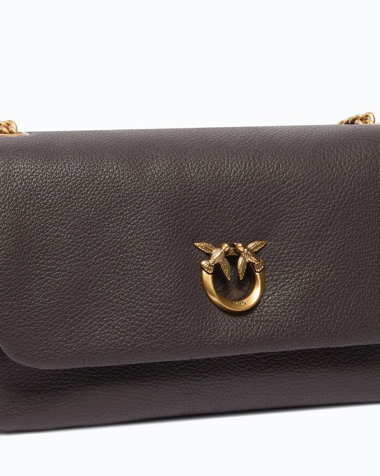 Pinko Click Soft Horizontal Chain Borsa Donna Marrone Marasca Antique Gold 107022A3CX-M12Q