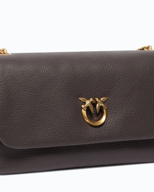 Pinko Click Soft Horizontal Chain Borsa Donna Marrone Marasca Antique Gold 107022A3CX-M12Q