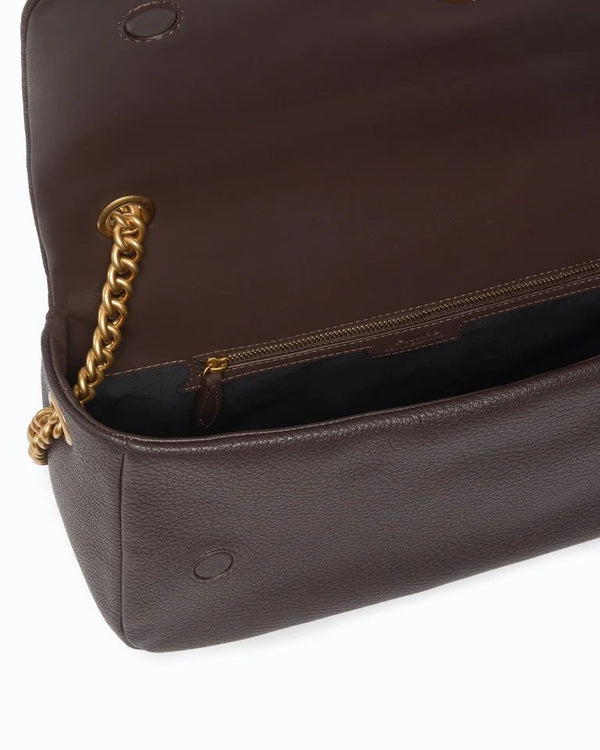 Pinko Click Soft Horizontal Chain Borsa Donna Marrone Marasca Antique Gold 107022A3CX-M12Q